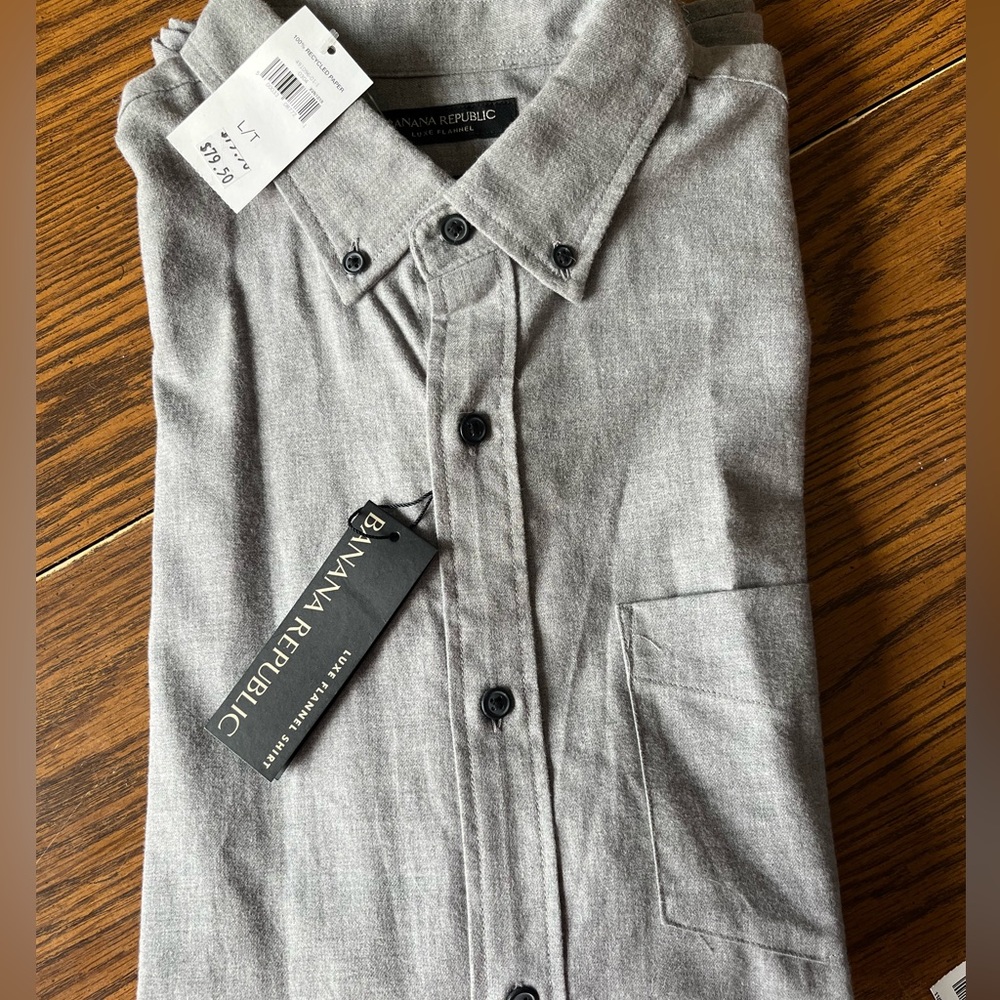 Men’s Banana Republic Luxe Flannel Untucked Slim fit shirt